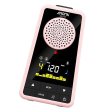 Mini Metronome Beat Tap, easy to use, lightweight beat tempo, electronic metronome, portable for flute, guitar, piano, violin, drum, pink.