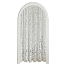 Lace curtains with Victorian floral pattern, for living room and bedroom, lightfiltering, sheer panels, 150 x 100 cm, white