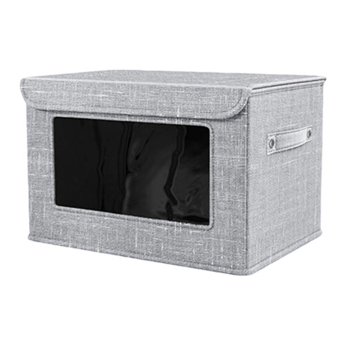 Foldable Fabric Storage Box With Dustproof-Large front window s