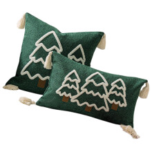 Housse de literie en coton et lin cousue de noël, 2 pièces,-B