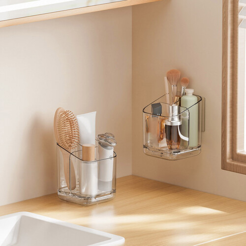 Moderne wasserdichte Zahnbürstenhalter mit-Transparentes Grau 2