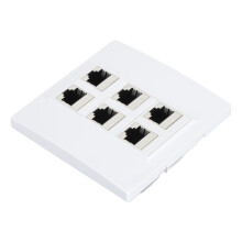 6-Port Cat6 Keystone Jack Wandplatte für Organisierte Kabelverwaltung