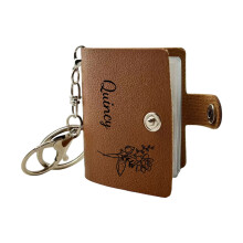 Photo Album Mini Album with Keychains Album Keychains-brown