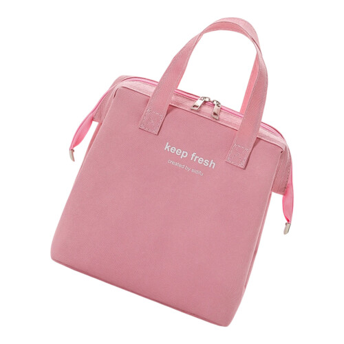 Sac à déjeuner isolé avec doublure étanche, couleur Pastel-Rose