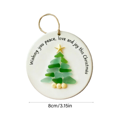 Frosted Oceanic Christmas Tree Accent Clear Holiday Decoration 2