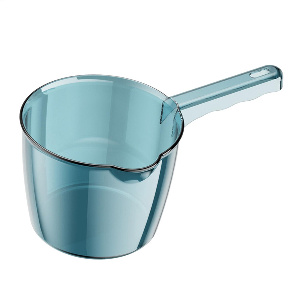 Bathing Mug With Handle Long Handle Water Dipper Sturdy Bath Pitcher For Kids Blue Bathroom And Kitchen Use