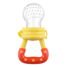 Baby Dummy Feeding Fresh Food Supplies Safe Nibble Feeding Tool for Infants and Toddlers Yellow M