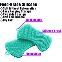 Non-Scratch Bristles Silicone Wash Sponge, Heat Resistant Flexible Design, Durable Food-Grade Material For Multipurpose Cleaning, Easy Air Dry Kitchen