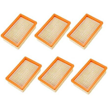 Filtro plano plisado, fácil de limpiar, compatible con Karcher MV4MV5MV6WD4WD5WD6 para aspiración en seco y húmedo.