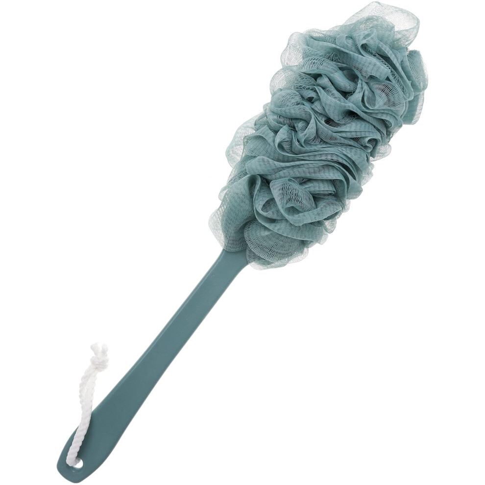 Elevate Your Bath Routine, Loofah Sponge for Back Scrubber with Non-Slip Handle, Nylon Mesh for Rich Lather and Exfoliation, Curved Design for Easy Re