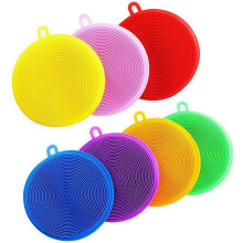 Cepillo de silicona para lavar platos sin BPA, reutilizable, multiusos, apto para limpieza de cocina, apto para alimentos, no abrasivo y apto para