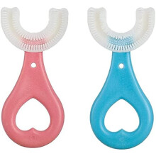 Ergonomic U-Shaped Toothbrush For Toddlers And Children, Manual Operation With Multi-Layer Bristles For Safe, No Damage Gum Impact