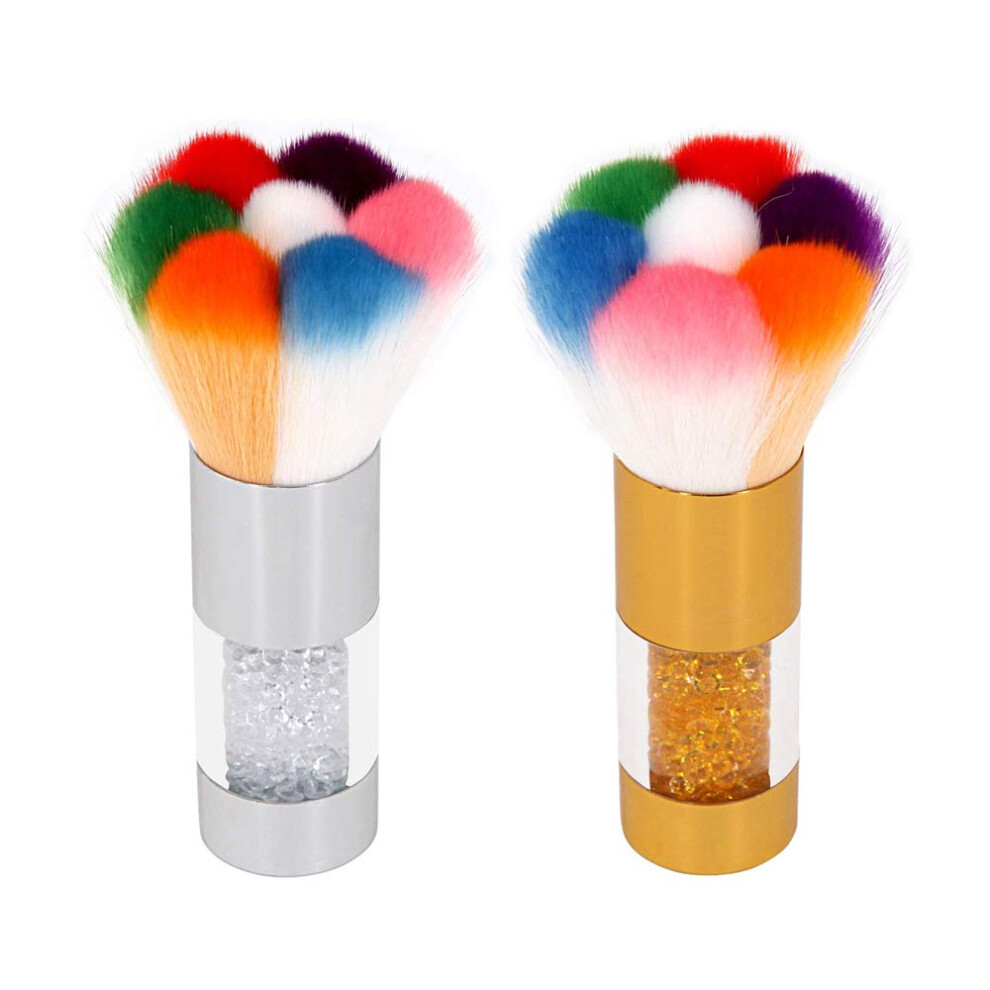 Nail Art Beauty Set, Dust Brush Makeup Cleaner with Synthetic Fiber, Manicure Dust Removal for Professional Salon or Home Use, Reusable Nail Brush in