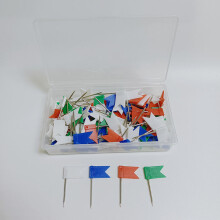 Decorative Map Pins For Your Creative Projects, Multi-Color Map Flag Push Pins Plastic Head Steel Pins, Durable And Exquisite For Various Uses