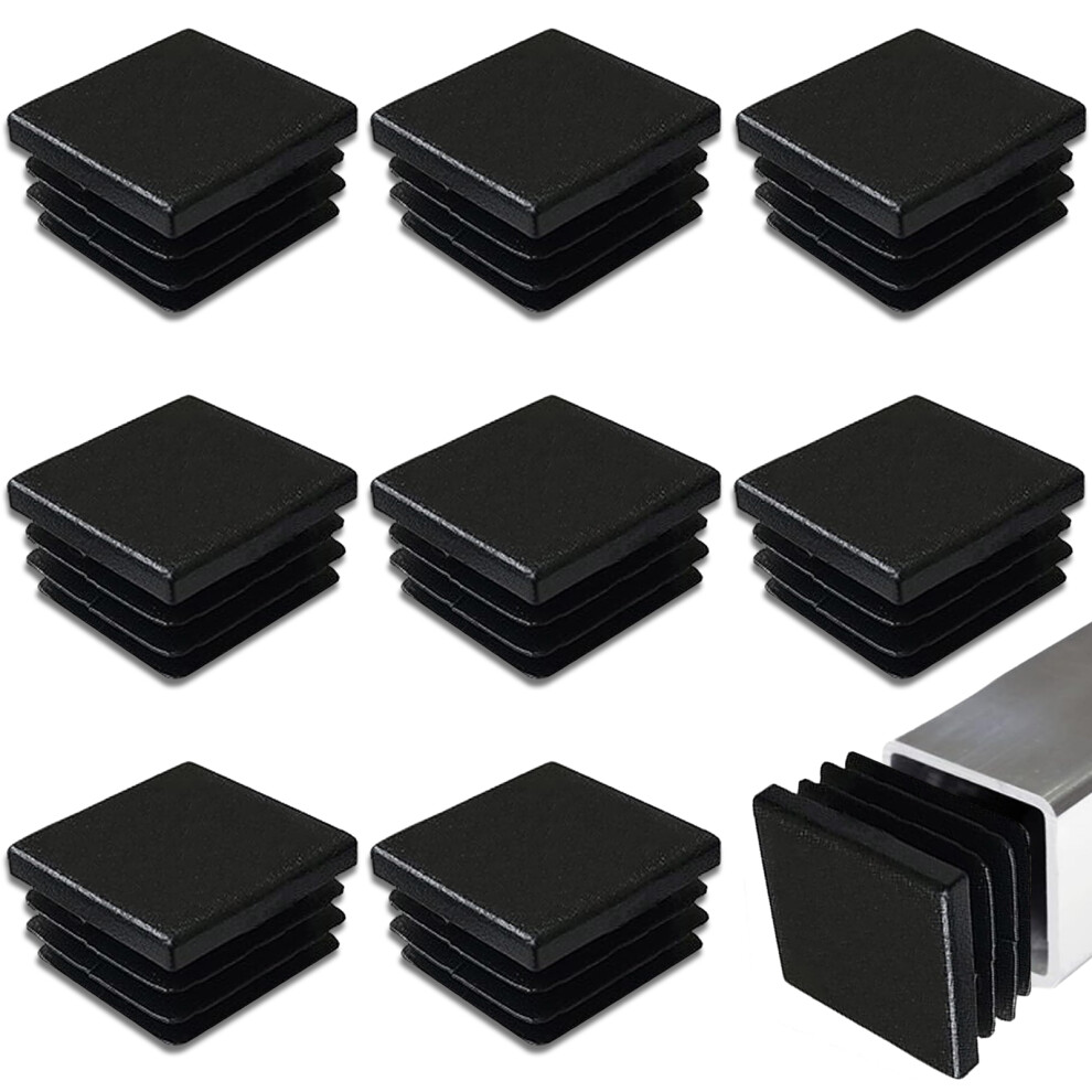 Square Plastic Plug For Multiple Uses, Tubing End Cap For Flooring Protection, Easy To Install 40X40mm Glide Insert Furniture Finishing 9775230860861