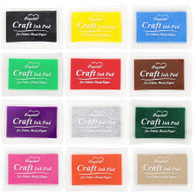 Scrapbooking Essentials, Ink Pad With Easy To Clean Water-Soluble Non-Toxic Ink, Washable Stamp Pads For Craft Lovers, Vibrant Colors, 12 Pieces For D