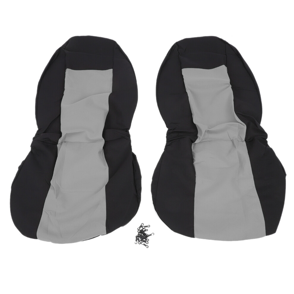 Comfy Car Seat Covers With Dur Mat And Uni Fit, Breathable Mesh Fabric With Built-In Zipper For Integrated Seatbelt, Front Seat Protectors Black/Gray 9190834495644