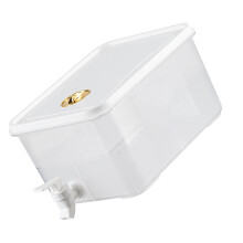 5L Clear Refrigerator Water Dispenser Pitcher-Gold Plated Large
