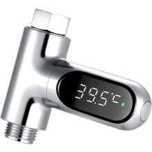 Instant-Read Baby Bath Thermometer, Led Digital Display with Hydropower System for No Batteries Required in Home Bathroom Kitchen