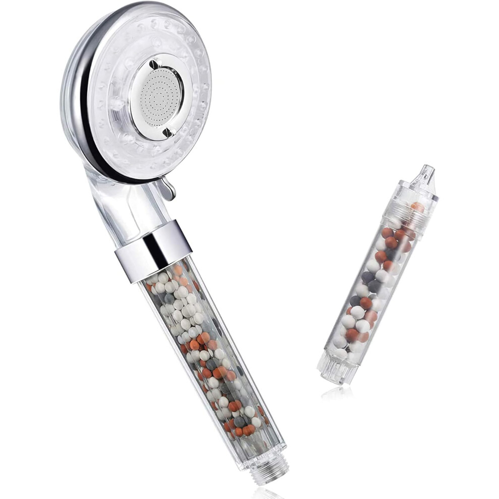 Transformative Shower Experience, Multi-Layer Filter Protected High Pressure Shower Head, Water Saving 3 Spray Modes Filtered Shower Head For Healthie 9074015862299