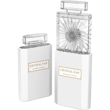Chic krystalventilator, mini bærbar ventilator med krystalsten: Genopladelig batteridrevet, stilfuld og let til kvinder