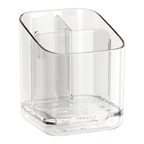 Drillless Plastic Toothbrush Rack For Electric-Transparent gray
