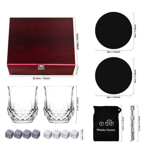 Multipurpose Whiskeys Drinking Set Granites Chiller And-Black 2