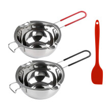 Bols de fusion en acier inoxydable, spatule en Silicone de