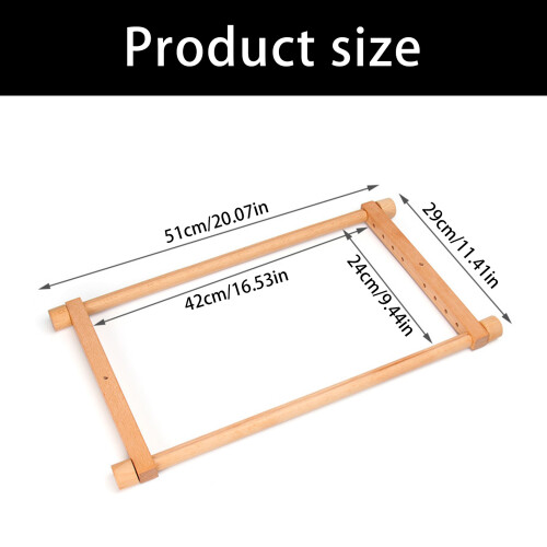 Adjustable Embroidery Hoop Retangular Wood Stitching Hoop Frame 2