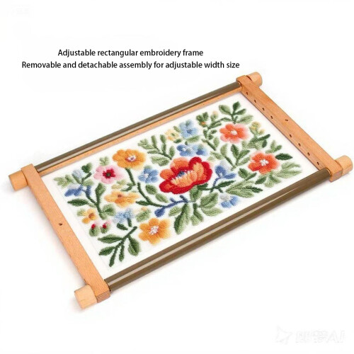 Adjustable Embroidery Hoop Retangular Wood Stitching Hoop Frame 1