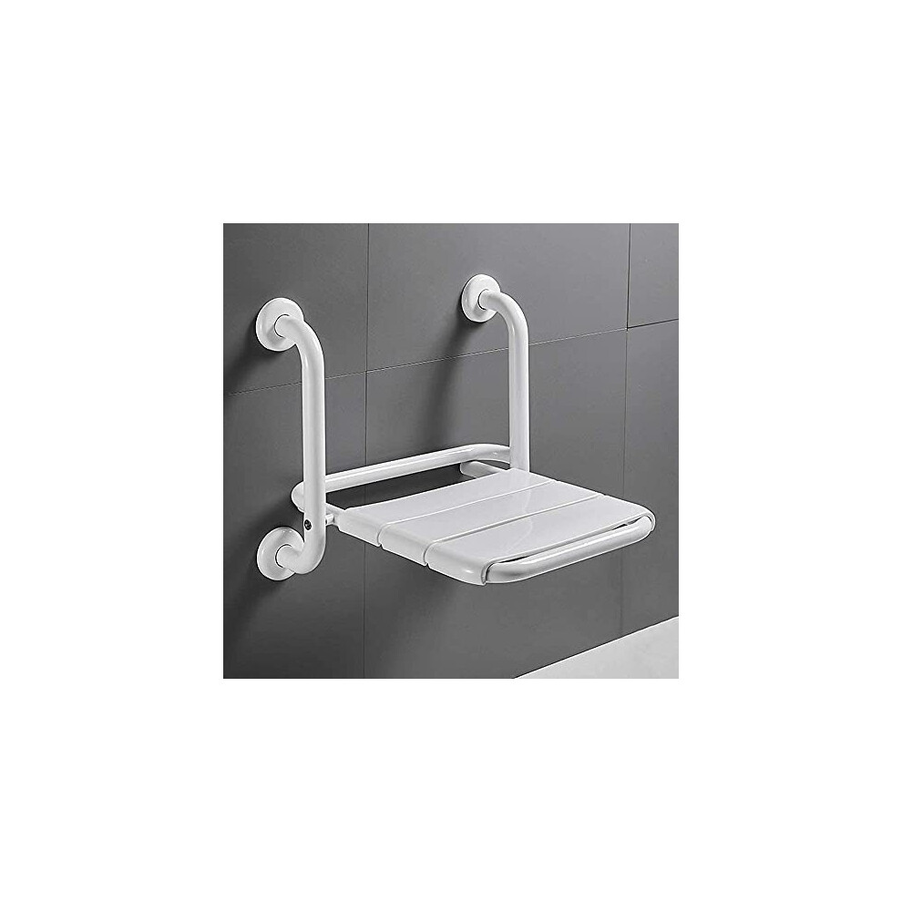 Foldable NonSlip Shower Stool with Armrests for Seniors, WallMounted 2in1 Multifunctional Bathroom Bench for Pregnant Women