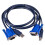 USB VGA KVM-switchkabel med 15-bens hanstik, 2-i-1-design til computer-til-skærm-forbindelse, understøtter USB type A- og B-grænseflader for stabil 1
