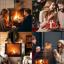 Wood Stove Fan Heat Powered, Thermoelectric Fan for Wood Log Burner Fireplace, Silent Operation Non Electric Stove Top Fan for Efficient Heat