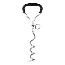 Outdoor Dog Stakes for Outside Swivel Dog Stake for Outdoors Versatile Camping Accessory and Ergonomic Gear for Garden and Play Area, Black