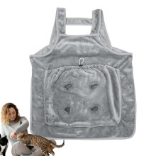 Bowtie cat – Carrier for kittens for apron, carrier of pet harnesses, apron for cat carriers with holes made of soft and delicate coral fleece.
