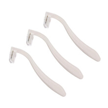 3 Pieces Razor Tool Women Razor Arm Hair Razor Leg Hair Razor Leg Hair Razor Body Hair Razor Private Hair Razor White Stainless Steel