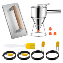 Stainless Steel Batter Dispenser For Waffles And Cakes, Batter Funnel, Home Cooking Tool