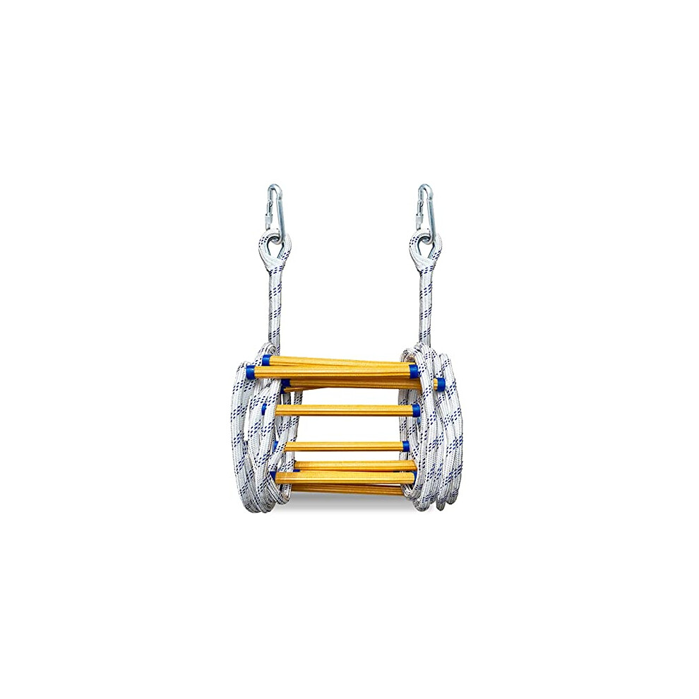 Fire Escape Ladder 9.8Ft Emergency Rope Ladder With Fireproof Safety And Nonslip Rungs 9382693410696