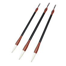 3Piece Chinese Calligraphy Brush Set with Wolf Hair and Ebony Handle Small, Medium, and Large for Beginners in Calligraphy and Painting
