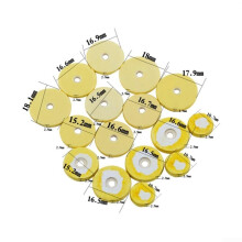 Flute Leather Pads, 16 pieces, yellow, for an enhanced musical experience
