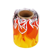 Bulletin Board Border Flame Pattern Border Wall Stickers for School Classroom Whiteboards Chalkboard 7.5cm X 10m