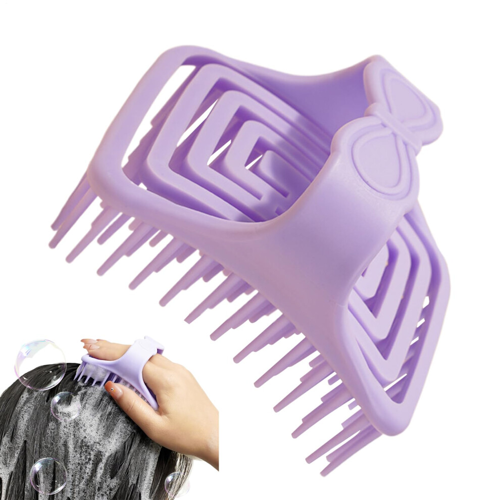 Hollow Hair Scrubber  Shampoo Brush Scalp Massager  Gentle Bath Cleaning Comb for Body Care