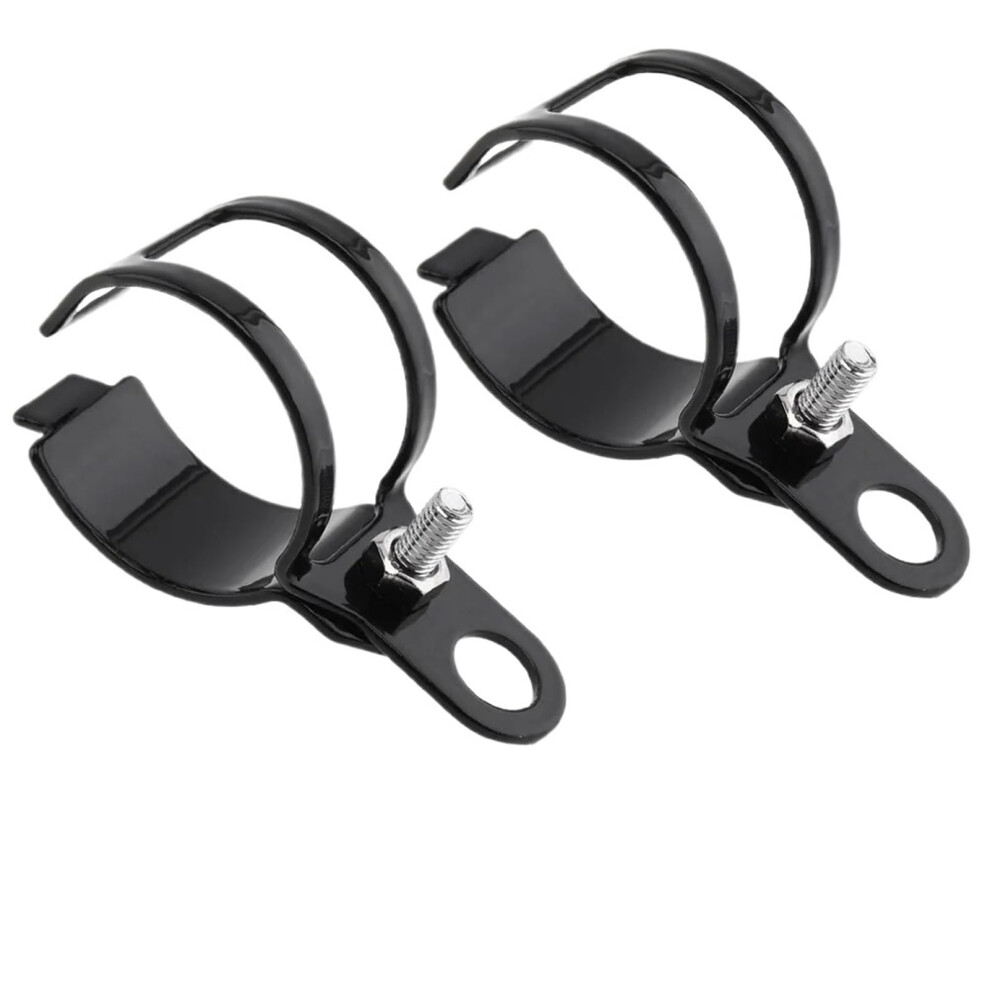 Head Bracket Motorcycle Turn Signal Mount Bracket For 30Mm And 43Mm Fork Tubes Complete Kit 2 Brackets Light/Black 9189345996573