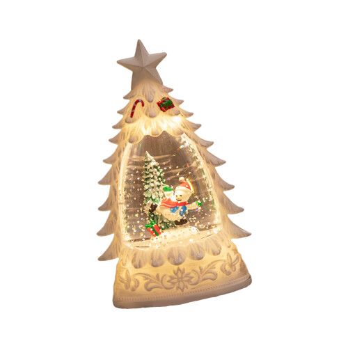 Realistic Snow Globe Christmas Decoration-Small White Snowman