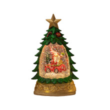 Sparkling LED Snow Globe Lamp Christmas-Small Green Car Old