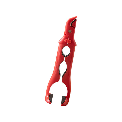 Pinces de cuisine multifonctions, conception en silicone-Rouge