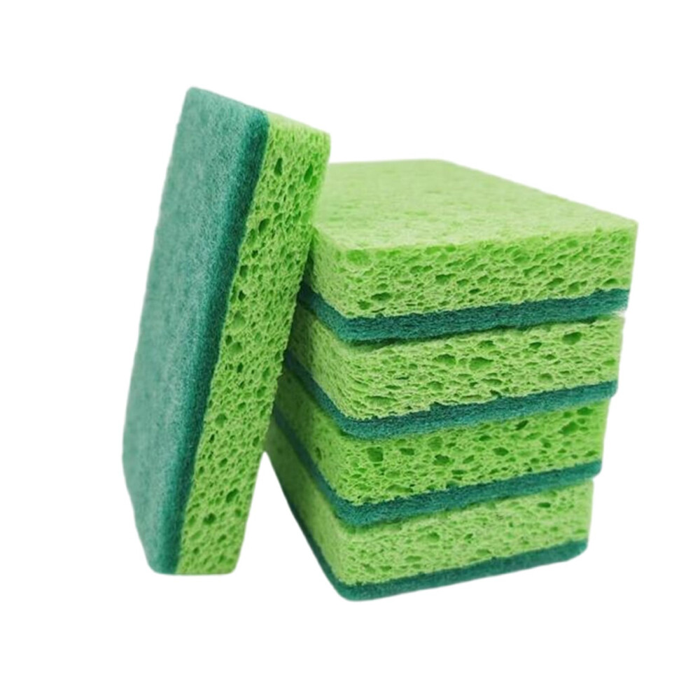 5Pcs/10Pcs Absorbent Kitchen Sink Sponge For Dishwashing, Efficient Water Absorption, Quick Stain Removal, Durable Doublesided, 5 Pack 9365049813990