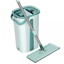 Masterpiece In Cleaning, Flat Mop And Bucket Set, Suitable For Various Floors, Stainless Steel Handle For Robust Performance, Reusable Microfiber Mop