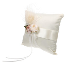 Rustic Wedding Ring Cushion Lace Kit Retro Throw Satin White Bridal Supplies