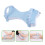 Breathable Cotton Knee Pillow Memory Foam Support-Light blue 5